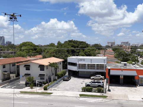 Drone w/ Bldg Aerial Perspective