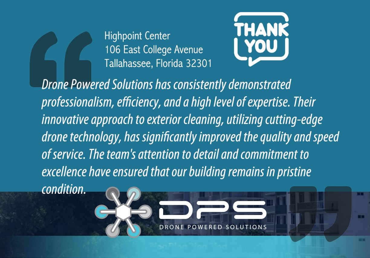 Highpoint Center Drone Exterior Cleaning Services Testimonial - Tallahassee, Florida